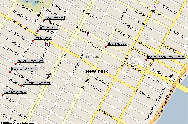 midtown new york city attractions map