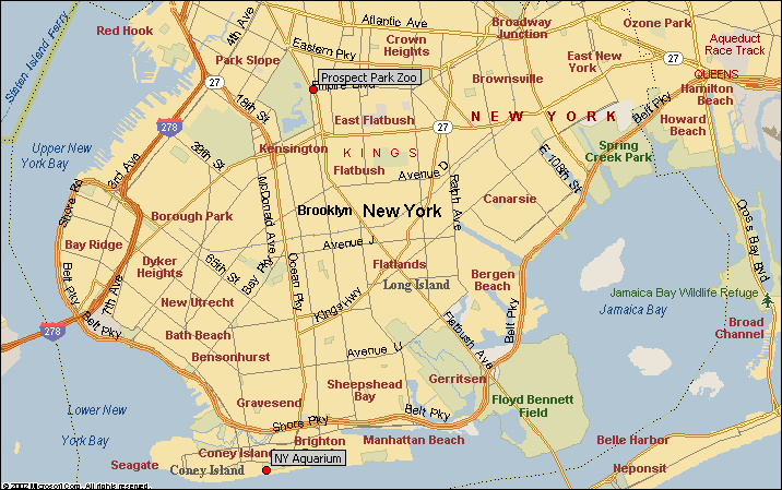 brooklyn attractions map